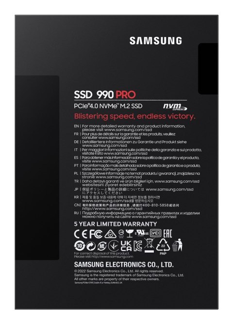 Dysk SSD Samsung 990 PRO PCle 4.0 NVMe M.2 1TB