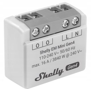 Inteligentny sterownik do pomiaru zużycia energii WiFi Shelly EM Mini Gen4