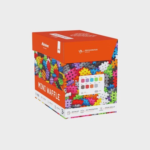 Klocki konstrukcyjne Marioinex Mini Waffle, 500 elementów pastelowe