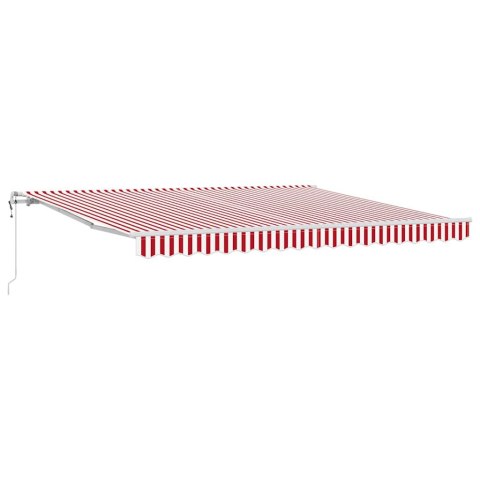 Elektryczna Rozkładana Markiza Czerwony i Biały 400 × 350 cm