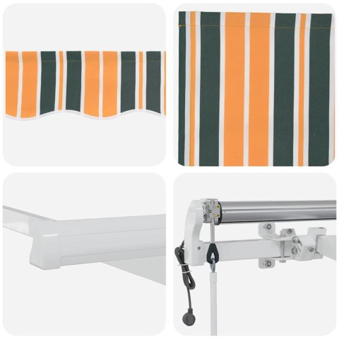 Elektryczna Rozkładana Markiza Zielony i żółty 300 x 250 cm