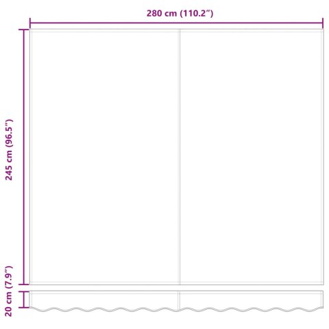 Rama markizy Zielony i Żółty 300 x 250 cm