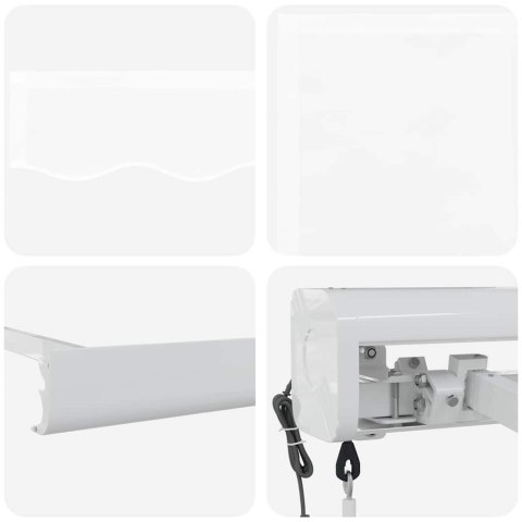 Markiza Biały 500 x 300 x 165 cm Poliester i aluminium