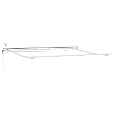 Markiza zwijana Biały 500 × 300 cm Poliester i Metal