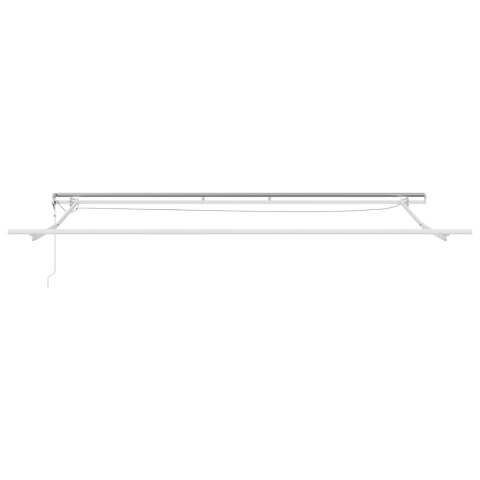 Markiza zwijana Biały 500 × 300 cm Poliester i Metal