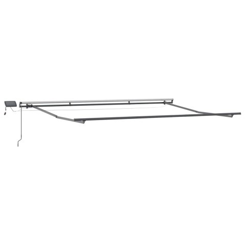 Markiza zwijana Ze LED Lights Biały 500 ×300 cm tkanina