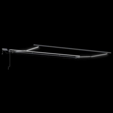 Markiza zwijana Ze LED Lights Biały 500 ×300 cm tkanina