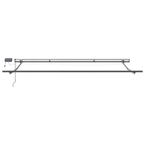 Markiza zwijana Ze LED Lights Biały 500 ×300 cm tkanina