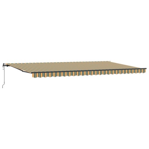 Markiza zwijana Zielony i żółty 600 × 300 cm