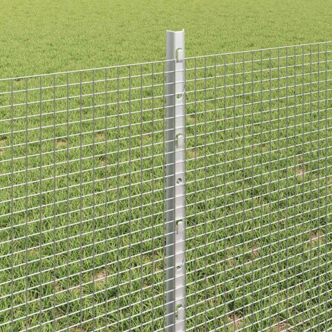 Ogrodzenie z słupkiem Srebrny 0,6 x 100 m Stal