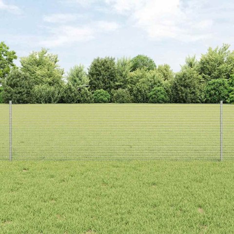 Ogrodzenie z słupkiem Srebrny 0,6 x 100 m Stal