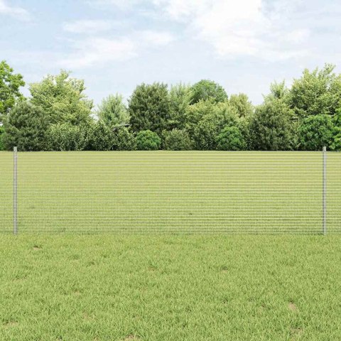 Ogrodzenie z słupkiem Srebrny 0,6 x 100 m Stal