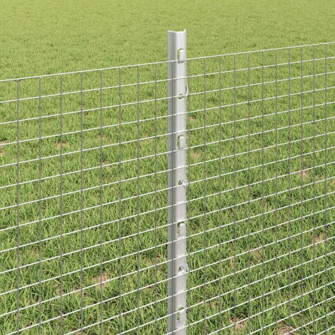 Ogrodzenie z słupkiem Srebrny 0,6 x 100 m Stal