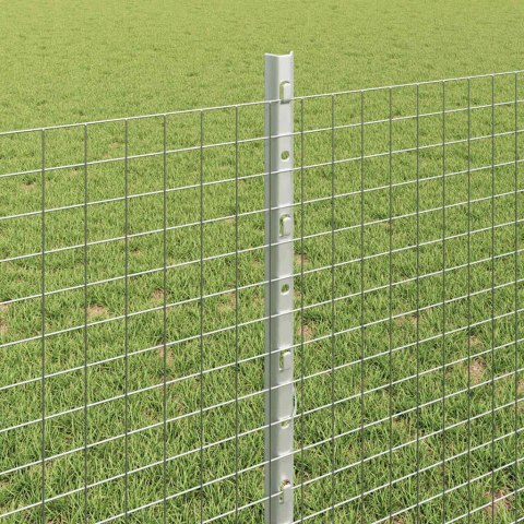 Ogrodzenie z słupkiem Srebrny 0,8 x 100 m Stal