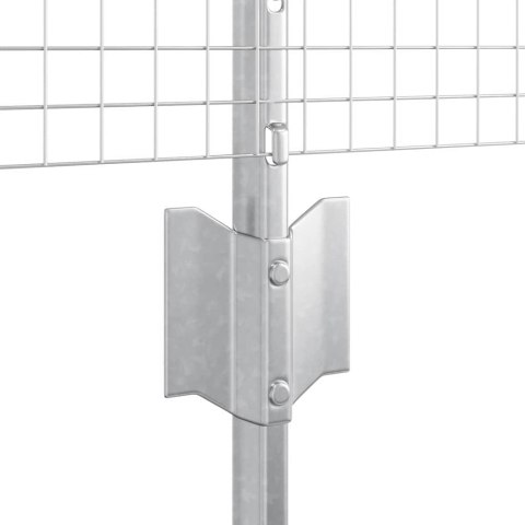 Ogrodzenie z słupkiem Srebrny 0,8 x 100 m Stal
