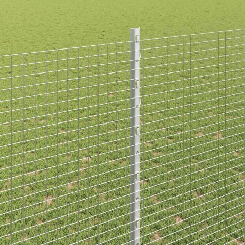 Ogrodzenie z słupkiem Srebrny 1,5 x 50 m Stal