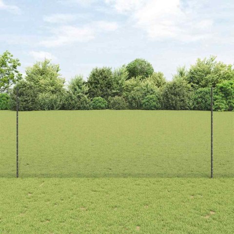 Ogrodzenie z słupkiem Szary 1,4 x 50 m Stal i PVC