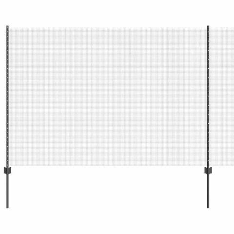 Ogrodzenie z słupkiem Szary 1,5 x 50 m Stal i PVC