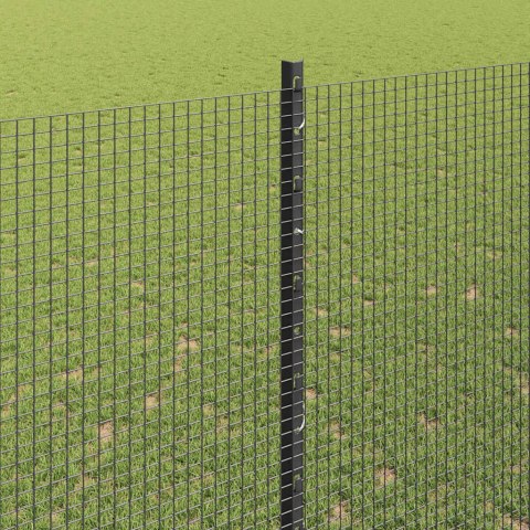 Ogrodzenie z słupkiem Szary 1,5 x 50 m Stal i PVC