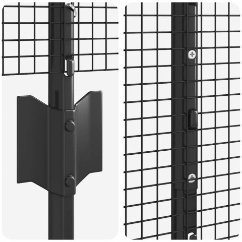 Ogrodzenie z słupkiem Szary 1,5 x 50 m Stal i PVC