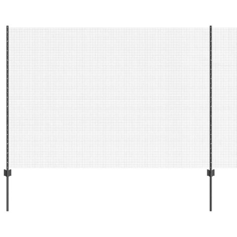 Ogrodzenie z słupkiem Szary 1,5 x 50 m Stal i PVC