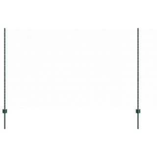 Ogrodzenie z słupkiem Zielony 1,4 x 100 m Stal i PVC