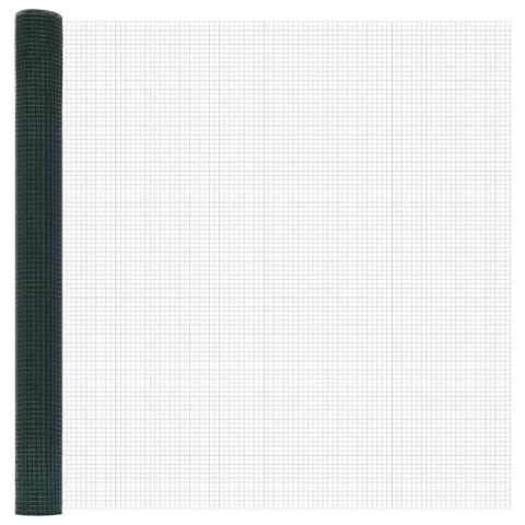 Ogrodzenie z słupkiem Zielony 1,5 x 50 m Stal i PVC