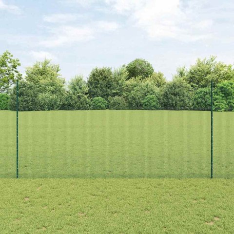 Ogrodzenie z słupkiem Zielony 1,5 x 50 m Stal i PVC