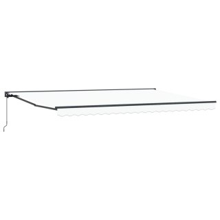 Rama markizy Biały 500 × 300 cm Poliester z powłoką PU