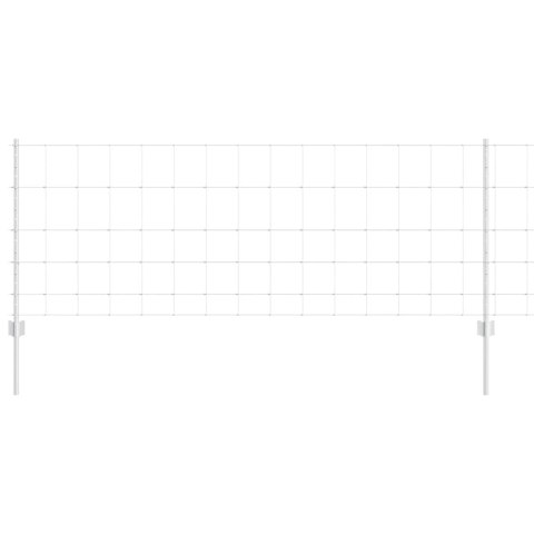 Ogrodzenie z słupkiem Srebrny 0,8 x 100 m Stal