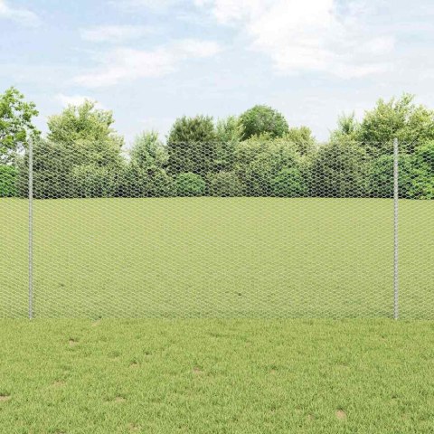 Ogrodzenie z słupkiem Srebrny 1,2 x 100 m Stal