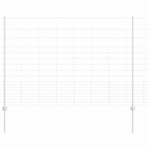 Ogrodzenie z słupkiem Srebrny 1,5 x 50 m Stal