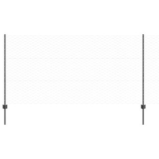 Ogrodzenie z słupkiem Szary 1,2 x 100 m Stal i PVC