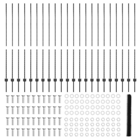 Ogrodzenie z słupkiem Szary 1,5 x 50 m Stal i PVC