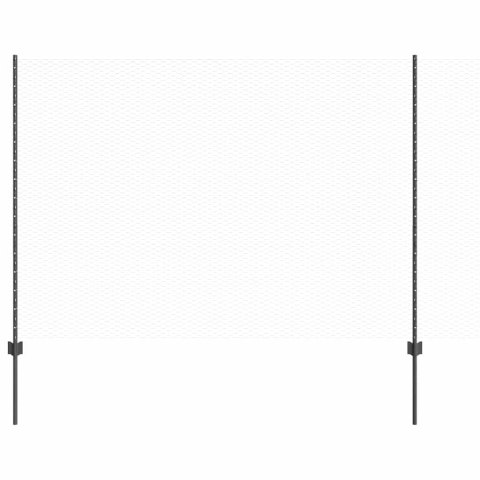 Ogrodzenie z słupkiem Szary 1,6 x 100 m Stal i PVC