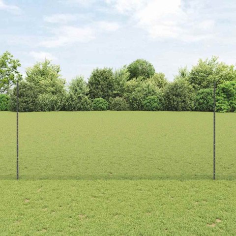 Ogrodzenie z słupkiem Szary 1,6 x 50 m Stal i PVC