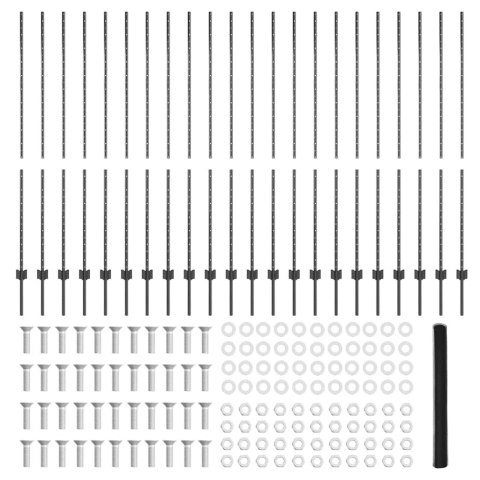 Ogrodzenie z słupkiem Szary 1,6 x 50 m Stal i PVC