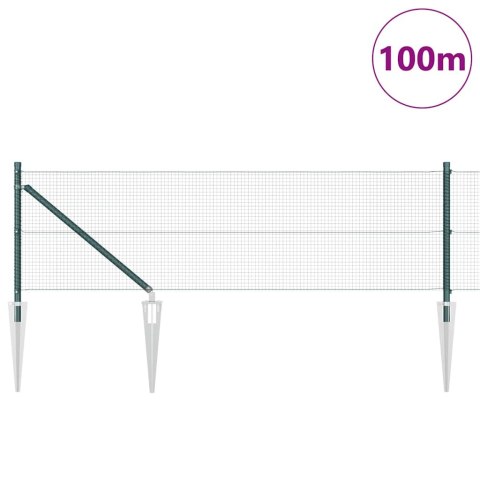 Słupek ogrodzeniowy. Zielony 100 x 0,4 m (16 x 16 mm siatka)