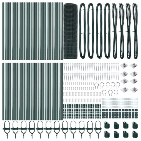 Słupek ogrodzeniowy. Zielony 100 x 0,4 m (16 x 16 mm siatka)