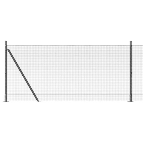 Słupek ogrodzeniowy. Szary 100 x 0,8 m (siatka 12 x 12 mm)