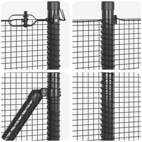 Słupek ogrodzeniowy. Szary 100 x 0,8 m (siatka 12 x 12 mm)