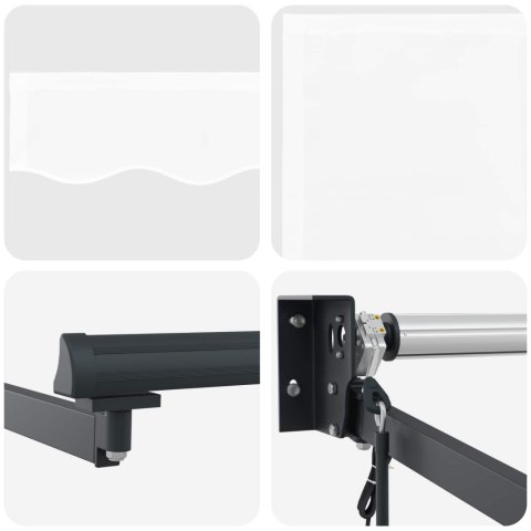 Elektryczna Rozkładana Markiza Biały 5 x 3 m