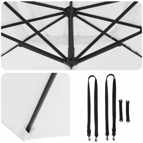 Parasol plażowy piaskowy 351 x 250 x 260 cm