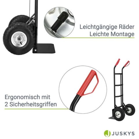 Wózek transportowy 100 kg, składany, koła pompowane, stal
