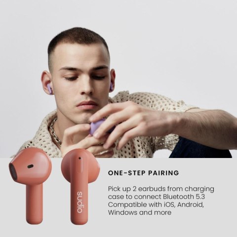 Słuchawki douszne Bluetooth Sudio A1 True Wireless Pomarańczowy