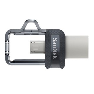 Pendrive SanDisk Ultra Dual Drive M3.0 SDDD3-032G-G46 (32GB; microUSB, USB 3.0; kolor szary)