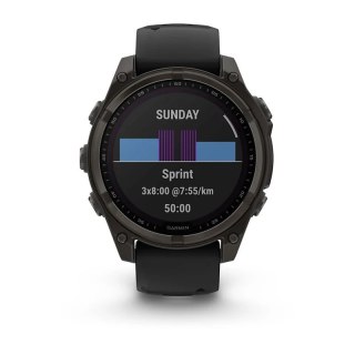 Zegarek Garmin Fenix 8 Solar Sapphire Titanium, 47mm Carbon Grey