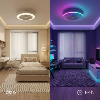 Wentylator sufitowy z oświetleniem LED RGB, ukrytymi łopatkami i pilotem Nexory InnovaGoods