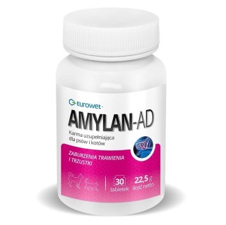 Eurowet Amylan AD suplement na trawienie dla psów i kotów 30 tabletek