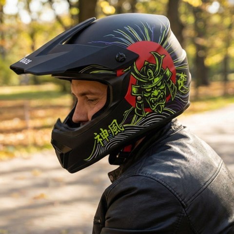 Kask pełny Kamikaze Tokyo Drift AKC208 rozmiar L